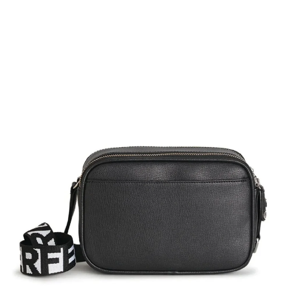 NEW! KARL LAGERFELD PARIS Maybelle Crossbody Logo Camera Bag | BLACK